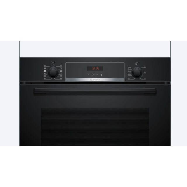 Bosch HQA574BB3B Series 4, Built-in oven with added steam function, 60 x 60 cm, Black