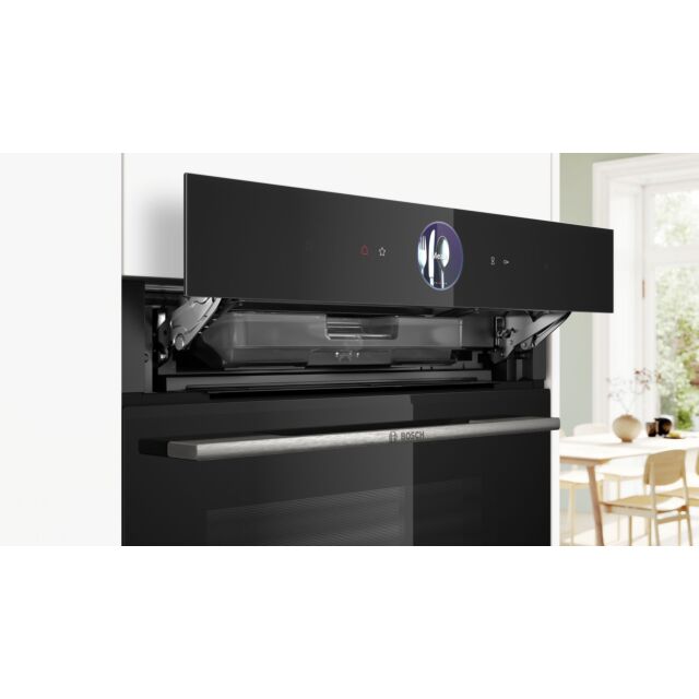 Bosch HRG7764B1B Series 8, Built-in oven with added steam function, 60 x 60 cm, Black