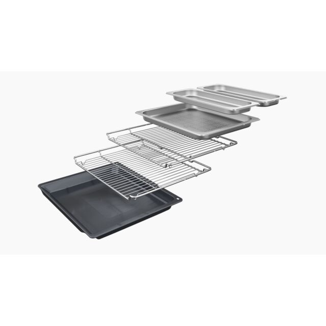 Bosch HSG7364B1B Series 8, Built-in oven with steam function,  Electronic, 21 functions, 60 x 60 cm, Black