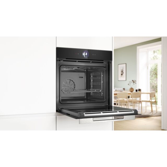 Bosch HSG7364B1B Series 8, Built-in oven with steam function,  Electronic, 21 functions, 60 x 60 cm, Black