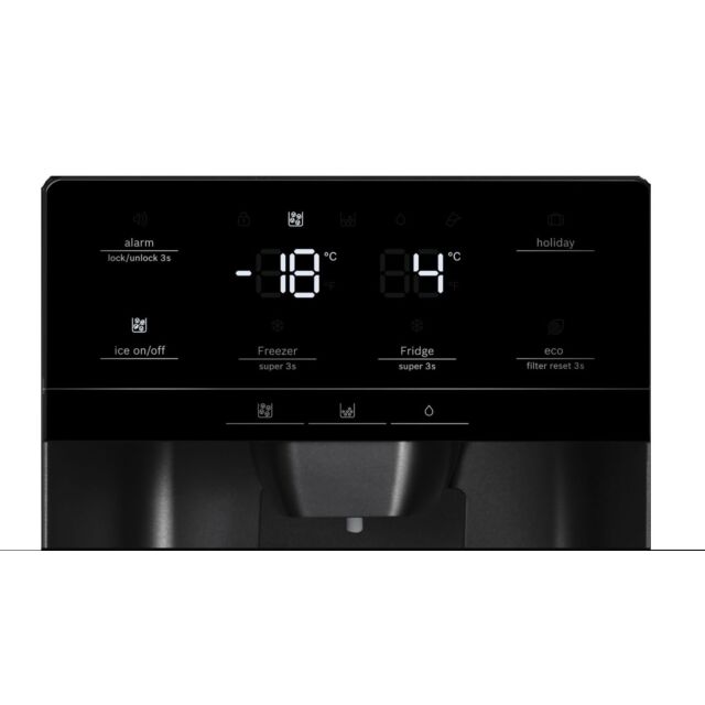 Bosch KAD93ABEP Series 6, American side by side, 178.7 x 90.8 cm, Black, Total No Frost