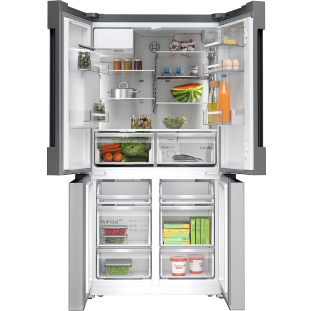 Bosch KFD96APEA Series 6, French Door Bottom Freezer, Multi Door, 183 X 90.5 Cm, Brushed Steel Anti-
