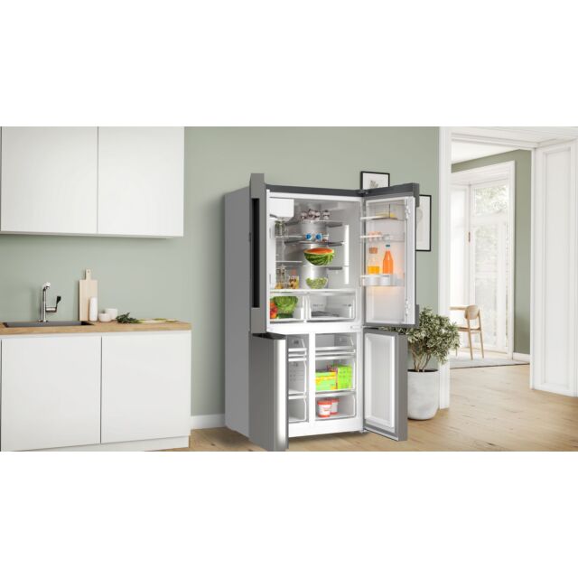 Bosch KFD96APEA Series 6, French Door Bottom Freezer, Multi Door, 183 X 90.5 Cm, Brushed Steel Anti-