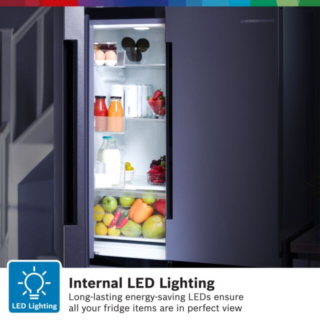 Bosch KFN96VPEAG 183 x 91 x 73 Multi Door style, 4 doors, 2 separate noFrost bottom freezer sections