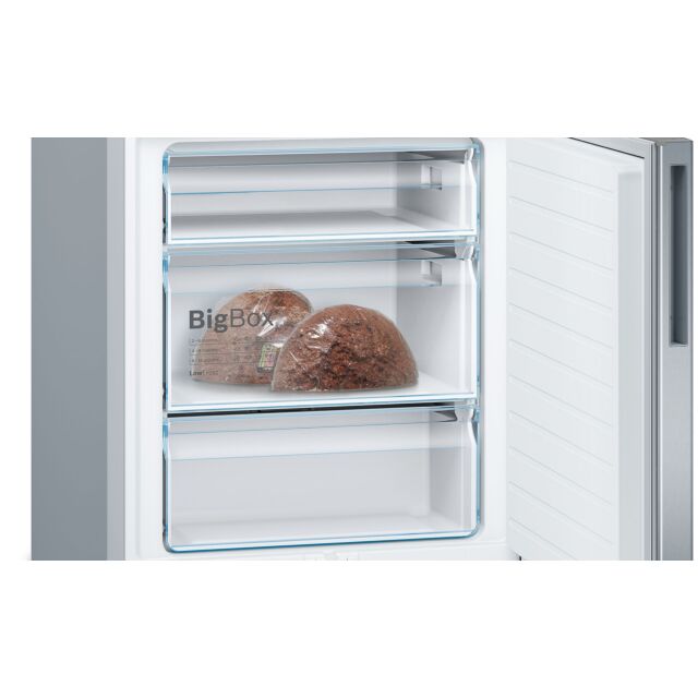 Bosch KGE49AICAG Series 6, Low Frost Free-standing fridge-freezer with freezer at bottom, 201 x 70 cm