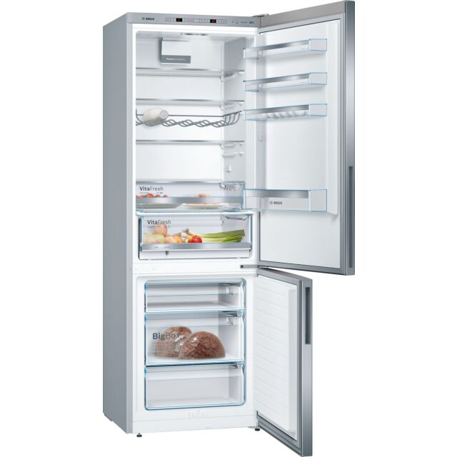 Bosch KGE49AICAG Series 6, Low Frost Free-standing fridge-freezer with freezer at bottom, 201 x 70 cm