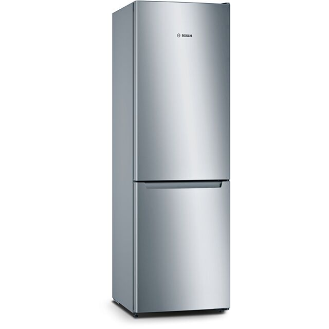 Bosch KGN33NLEBG Series 2, Free-standing fridge-freezer with freezer at bottom, 176 x 60 cm, Stainless steel look