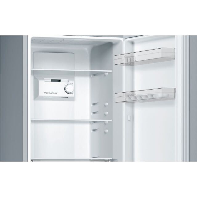 Bosch KGN33NLEBG Series 2, Free-standing fridge-freezer with freezer at bottom, 176 x 60 cm, Stainless steel look
