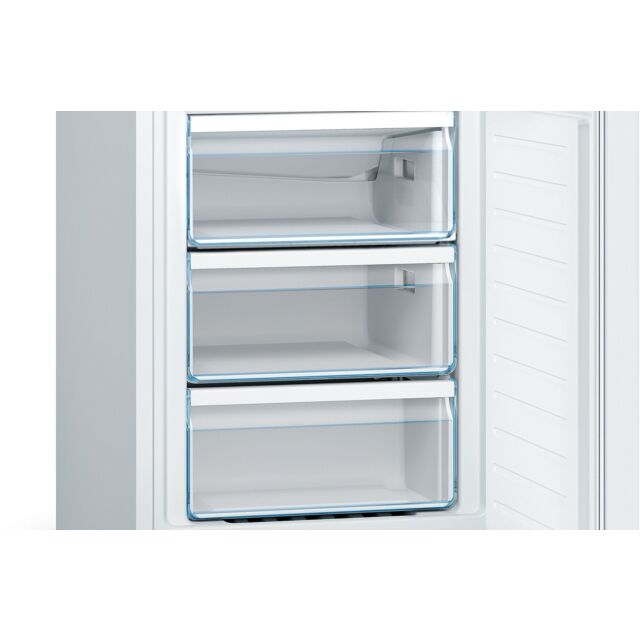 Bosch KGN33NWEBG Series 2, Free-standing fridge-freezer with freezer at bottom, 176 x 60 cm, White
