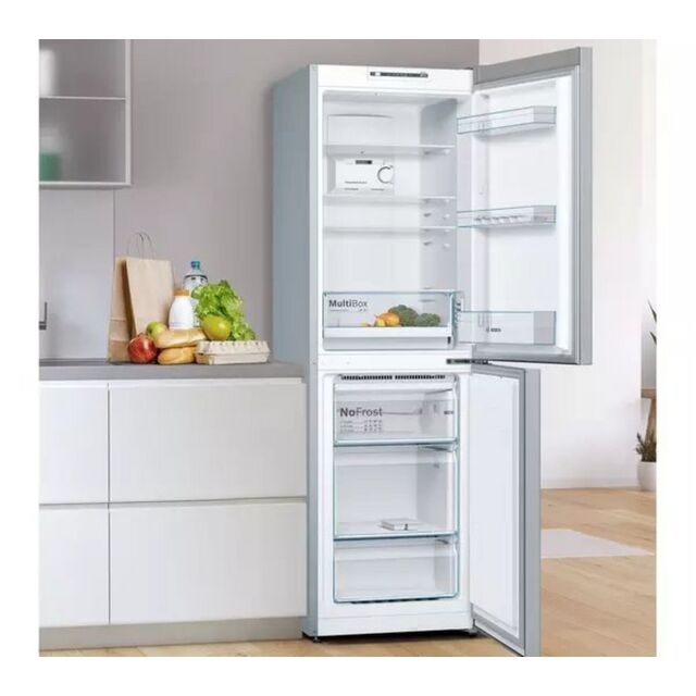 Bosch KGN34NLEAG Serie 2 186x60 NoFrost fridge freezer - Silver
