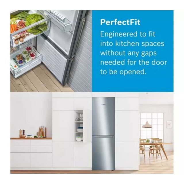 Bosch KGN34NLEAG Serie 2 186x60 NoFrost fridge freezer - Silver