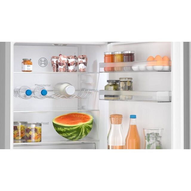 Bosch KGN362LDFG Series 4, Frost Free Free-standing fridge-freezer, 186 x 60 cm, Stainless steel look
