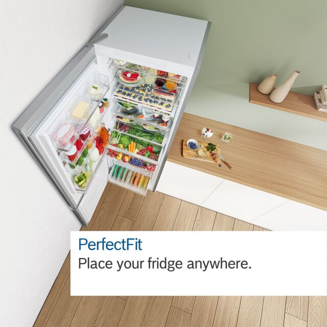 Bosch KGN36NWEAG Serie 2 186x60 NoFrost fridge freezer, MultiBox, MultiAirflow, LED light  - White
