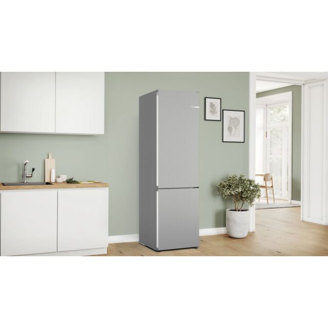 Bosch KGN392LDFG Series 4, Free-standing fridge-freezer with freezer at bottom, 203 x 60 cm, Stainless steel