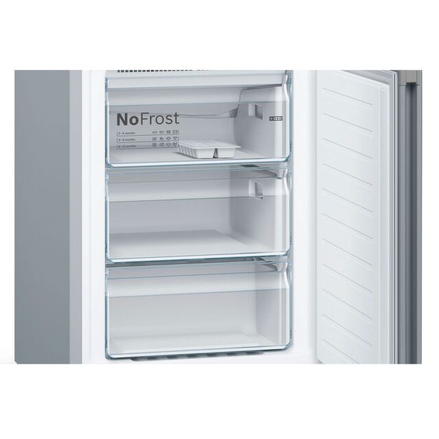 Bosch KGN392LEBG 203X60 Nofrost Fridge Freezer, Vitafresh, Chiller Drawer, Led Light, Full Length In