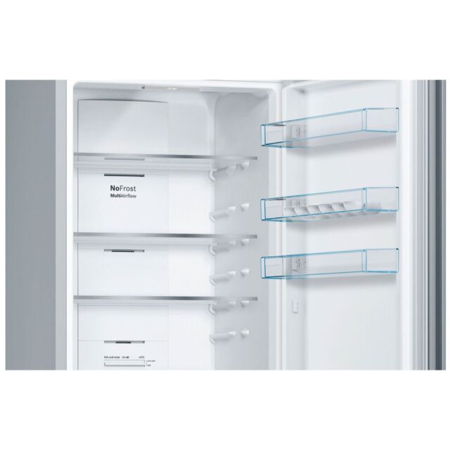 Bosch KGN392LEBG 203X60 Nofrost Fridge Freezer, Vitafresh, Chiller Drawer, Led Light, Full Length In