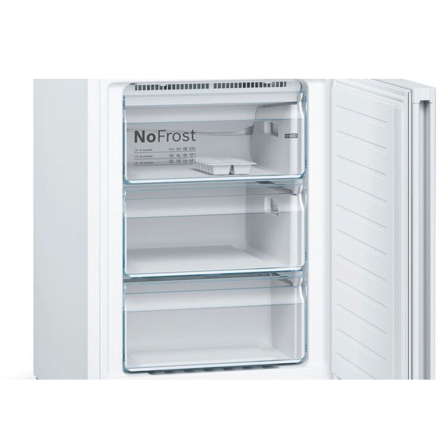 Bosch KGN392WEBG 203x60 NoFrost fridge freezer, VitaFresh, Chiller drawer, LED light, Full length in