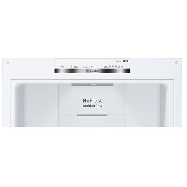 Bosch KGN392WEBG 203x60 NoFrost fridge freezer, VitaFresh, Chiller drawer, LED light, Full length in