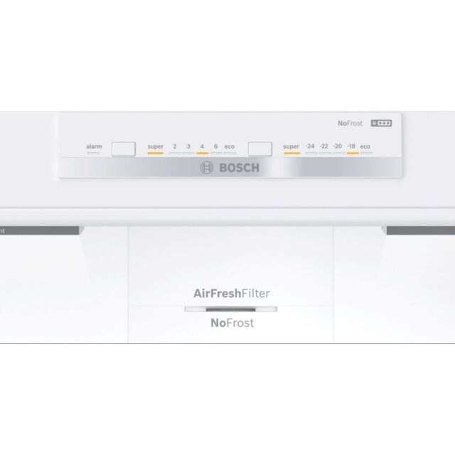 Bosch KGN86VIEAG 186hx86wx81d Extra width/depth NoFrost fridge freezer, 2 VitaFresh drawers, 2 Chill