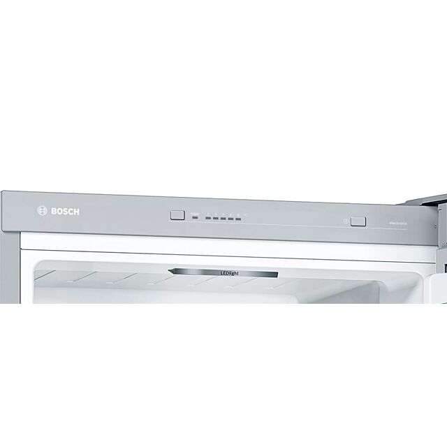 Bosch KGV33VLEAG Serie 4 176x60 LowFrost fridge freezer, VitaFresh, metal bottle rack, LED light, Stainless Steel look