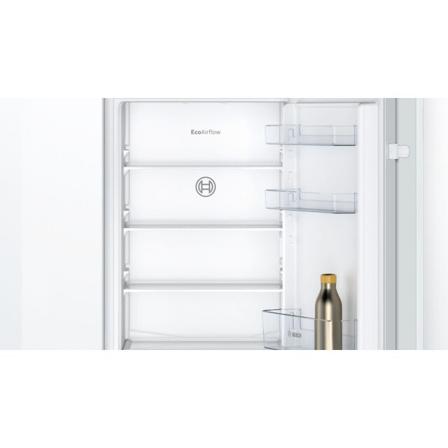 Bosch KIN86NSE0G Series 2 Built-in fridge-freezer with freezer at bottom, 177.2 x 54.1 cm, sliding hinge - White
