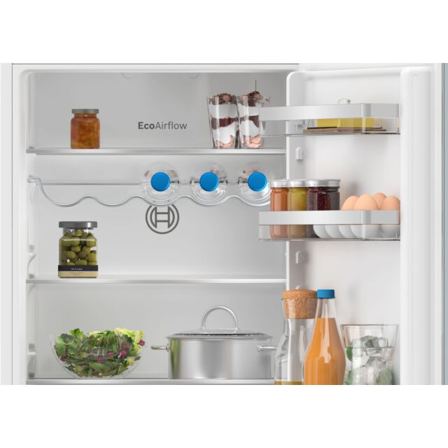 Bosch KIN86VSE0G Series 4, Built-in fridge-freezer with freezer at bottom, 177.2 x 54.1 cm, sliding hinge