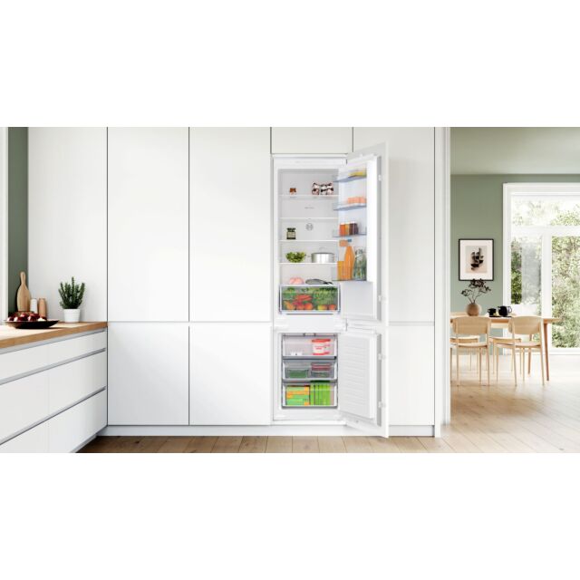 Bosch KIN96NSE0G Series 2, Built-in fridge-freezer with freezer at bottom, 193.5 x 54.1 cm, sliding hinge