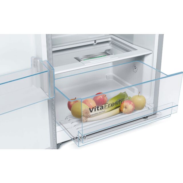 Bosch KSV36VLEP Serie 4 186x60 Upright Fridge, VitaFresh, bottle rack, LED light, 7 glass shelves, 5