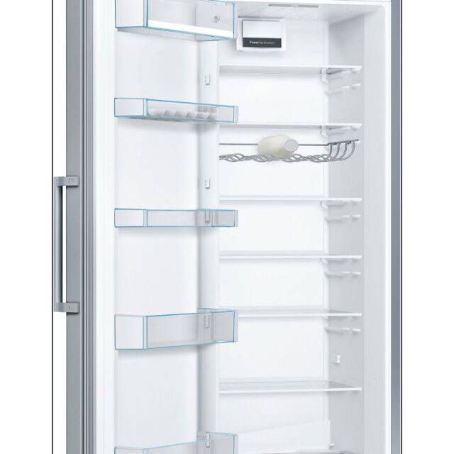 Bosch KSV36VLEP Serie 4 186x60 Upright Fridge, VitaFresh, bottle rack, LED light, 7 glass shelves, 5