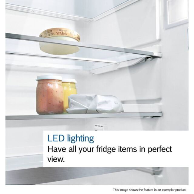 Bosch KSV36VLEP Serie 4 186x60 Upright Fridge, VitaFresh, bottle rack, LED light, 7 glass shelves, 5