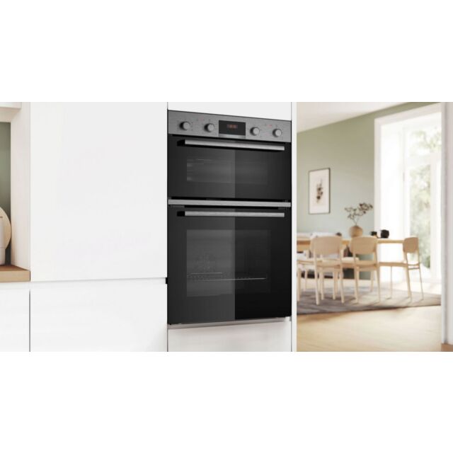 Bosch MBA533BS3B Red LED display, Main oven 5 functions, , EcoClean back. 2nd oven 3 functions