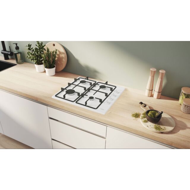 Bosch PBP6B2K60 Series 2, Gas hob, 60 cm, Enamel, White
