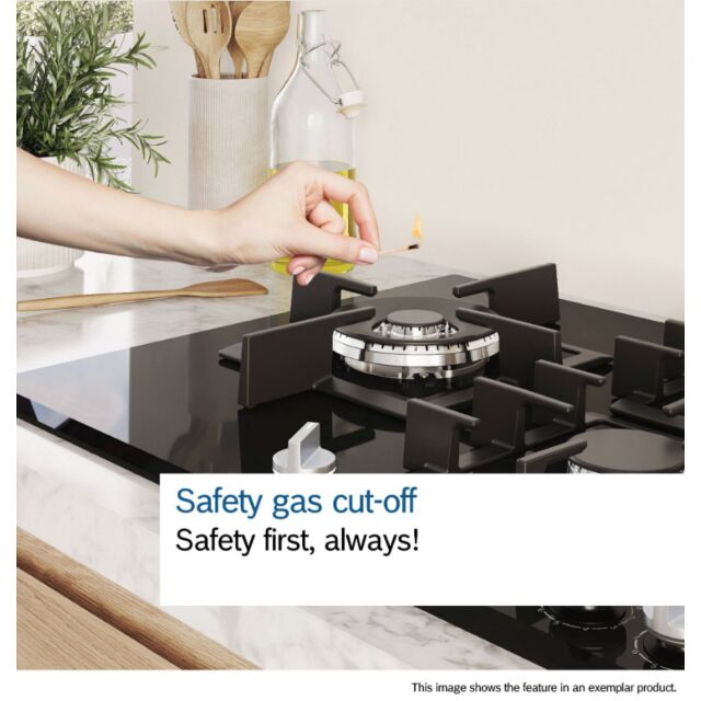 Bosch PBP6B5K60 Series 2, Gas hob, 60 cm, Stainless steel