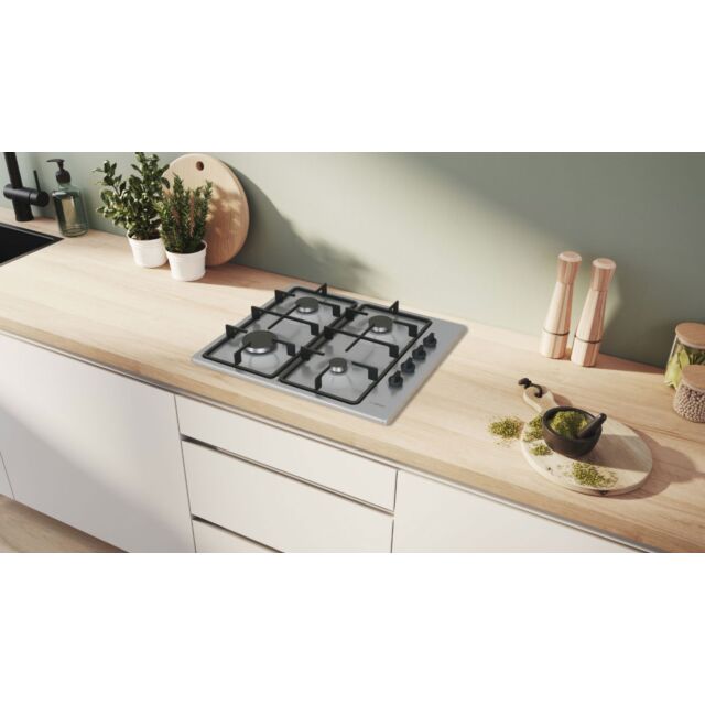Bosch PBP6B5K60 Series 2, Gas hob, 60 cm, Stainless steel