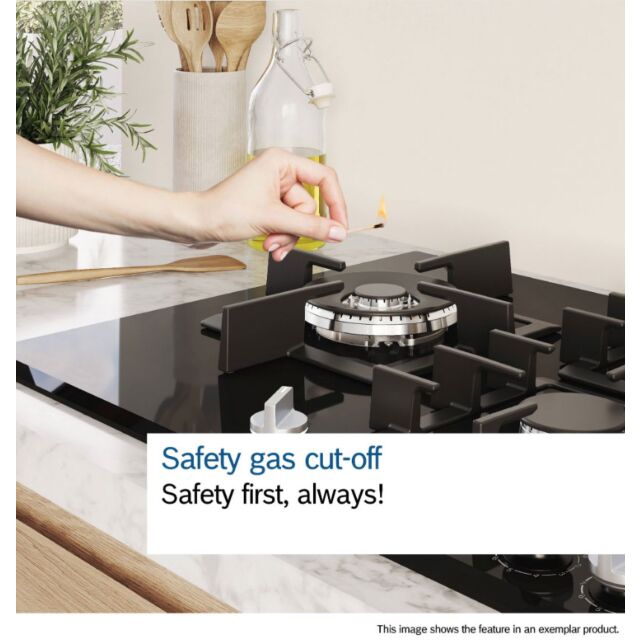 Bosch PBP6B5K60 Series 2, Gas hob, 60 cm, Stainless steel