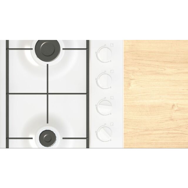 Bosch PBP6B5K60 Series 2, Gas hob, 60 cm, Stainless steel