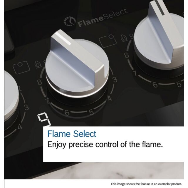 Bosch PCQ7A5I90 Series 6, Gas hob, 75 cm, Stainless steel