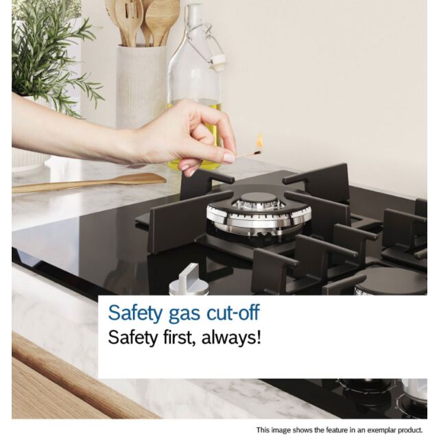 Bosch PCR9A5I90 Series 6, Gas hob, 90 cm, Stainless steel