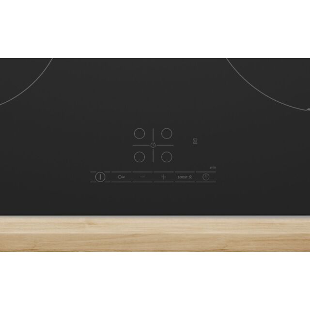 Bosch PIE61ABB5E 60cm Induction Hob, Touch Control, 4 Zones, 17 power levels, timers, PowerBoost all