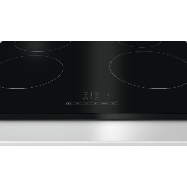 Bosch PIE631BB5E 60Cm Induction Hob Hard Wired, Touch Control, 4 Zones, Front Bevel, 7.4Kw