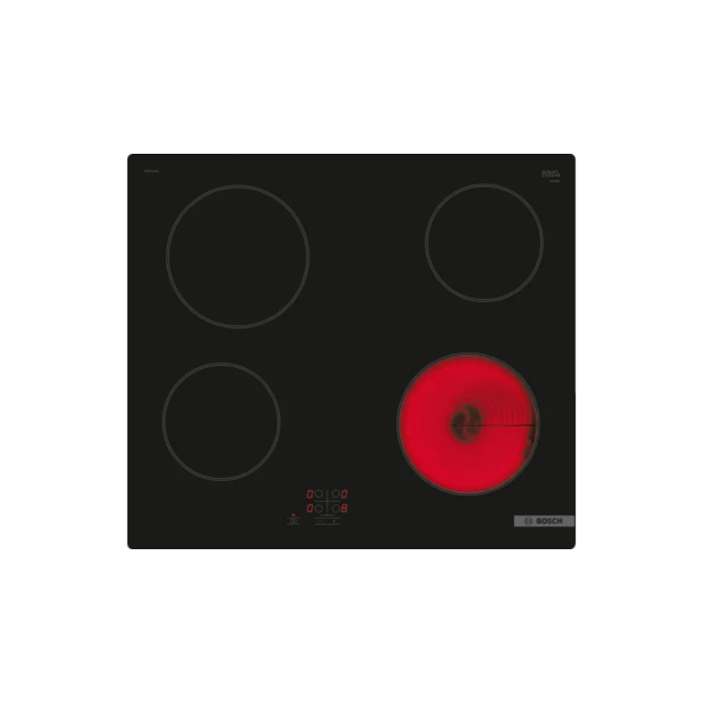 Bosch PKE61RAA8B 60cm, 4 zones, 9 power levels, Touch control, Frameless