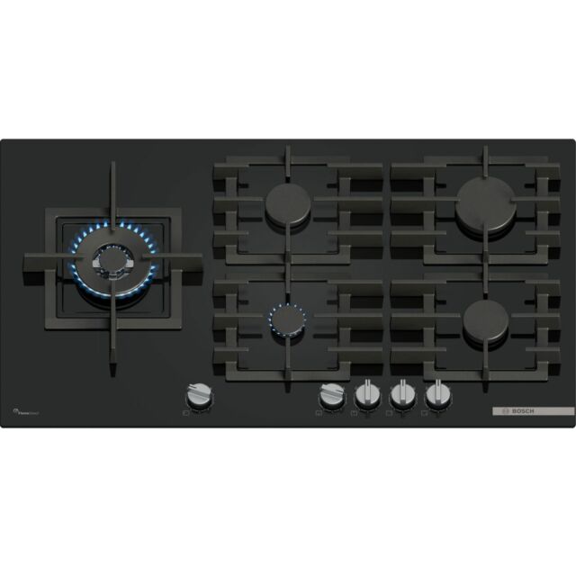Bosch PPM9A6I40 Series 6, Gas hob, 90 cm, Tempered glass, Black