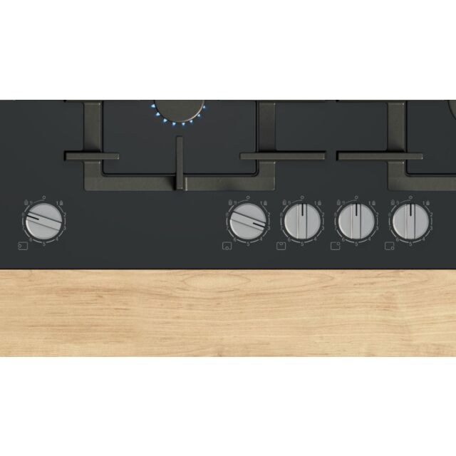 Bosch PPM9A6I40 Series 6, Gas hob, 90 cm, Tempered glass, Black