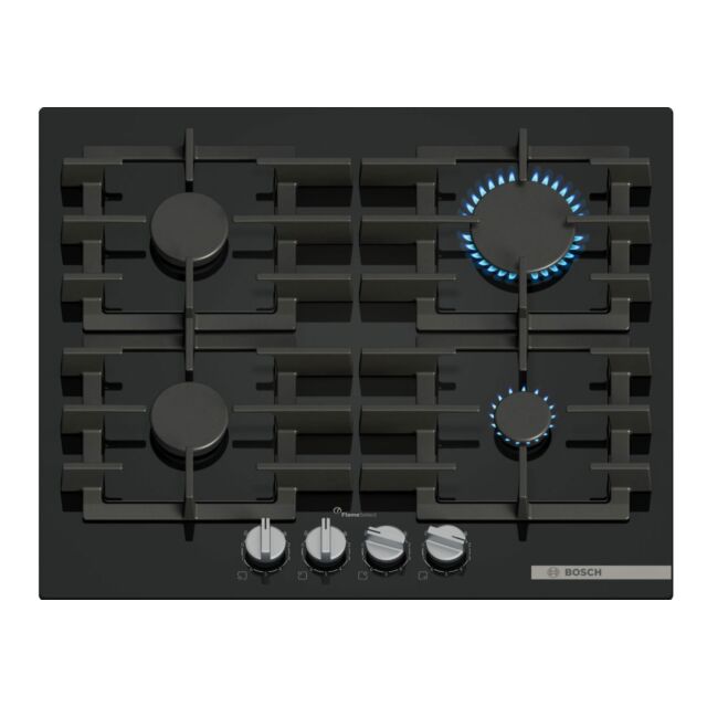 Bosch PPP6A6I40 Series 6, Gas hob, 60 cm, Tempered glass, Black