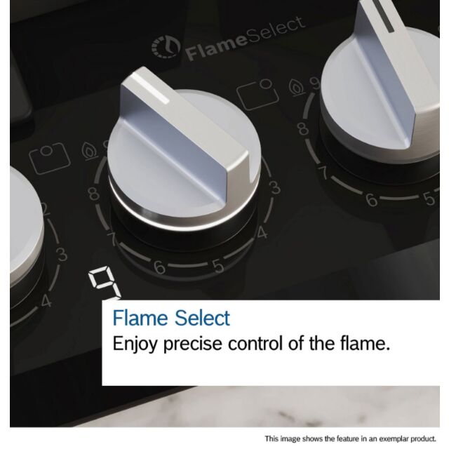 Bosch PPP6A6I40 Series 6, Gas hob, 60 cm, Tempered glass, Black