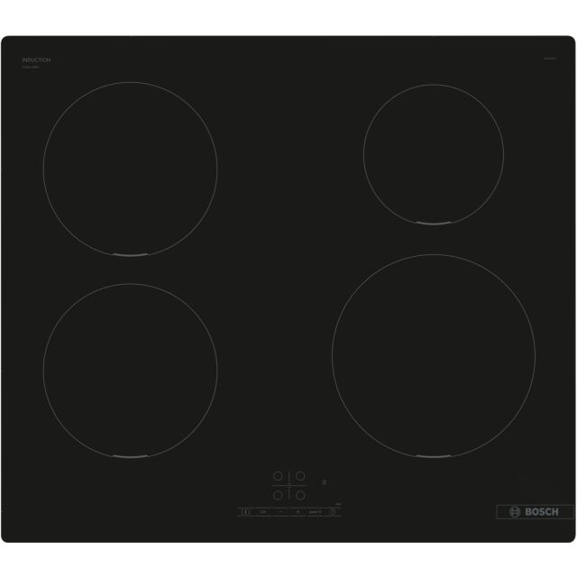Bosch PUE611BB5B Series 4, Induction hob, 60 cm, Black - Plug & Play 13amp