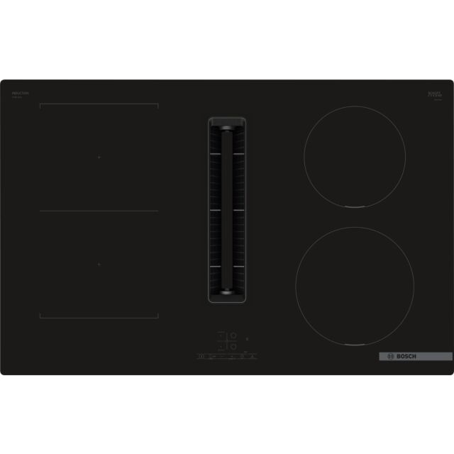 Bosch PVS811B16E 80cm venting hob, Touch Control, 4 x zones, 1 CombiZone + Ventilation, Auto-on fan,