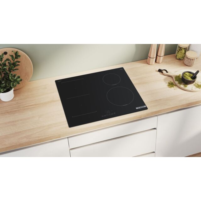 Bosch PWP611BB5B Series 4, Induction hob, 60 cm, Black Plug & Play