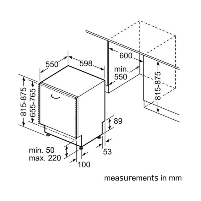 Bosch SMH4HVX14G 6 Programmes, Vario Flex Baskets, Vario Drawer, 5 Options, Info Light, 46Db, 9L, 14