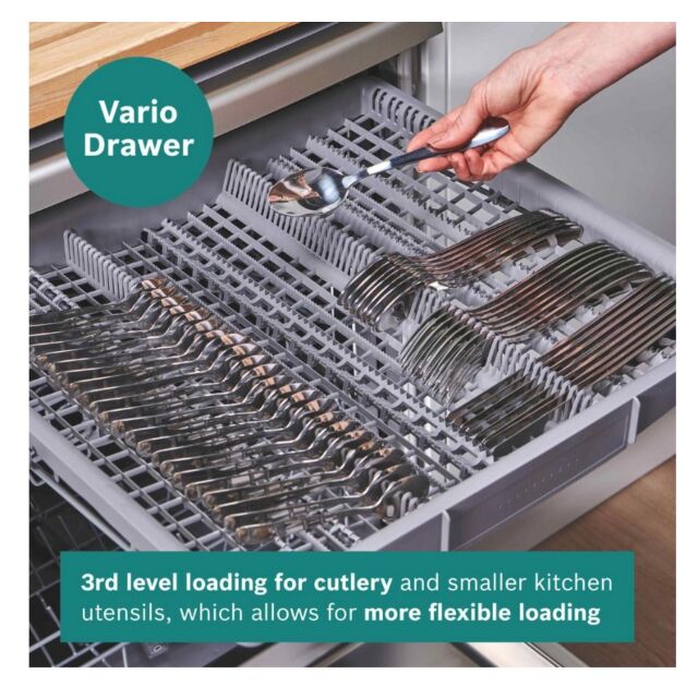 Bosch SMH4HVX14G 6 Programmes, Vario Flex Baskets, Vario Drawer, 5 Options, Info Light, 46Db, 9L, 14